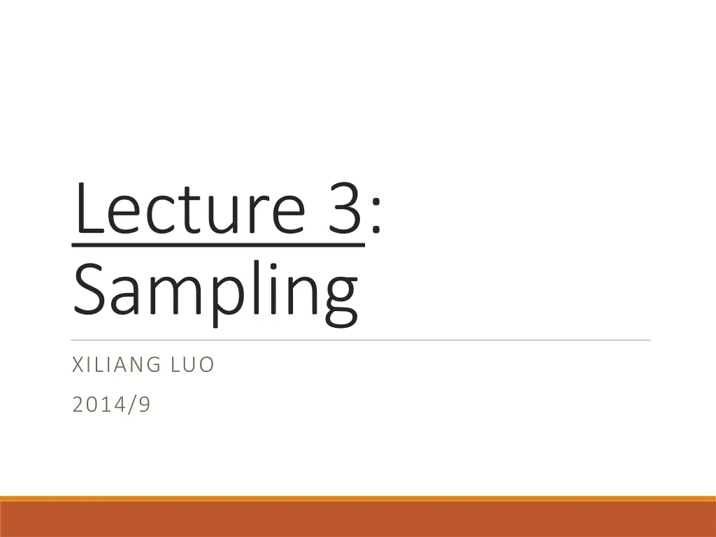 lecture 3 sampling