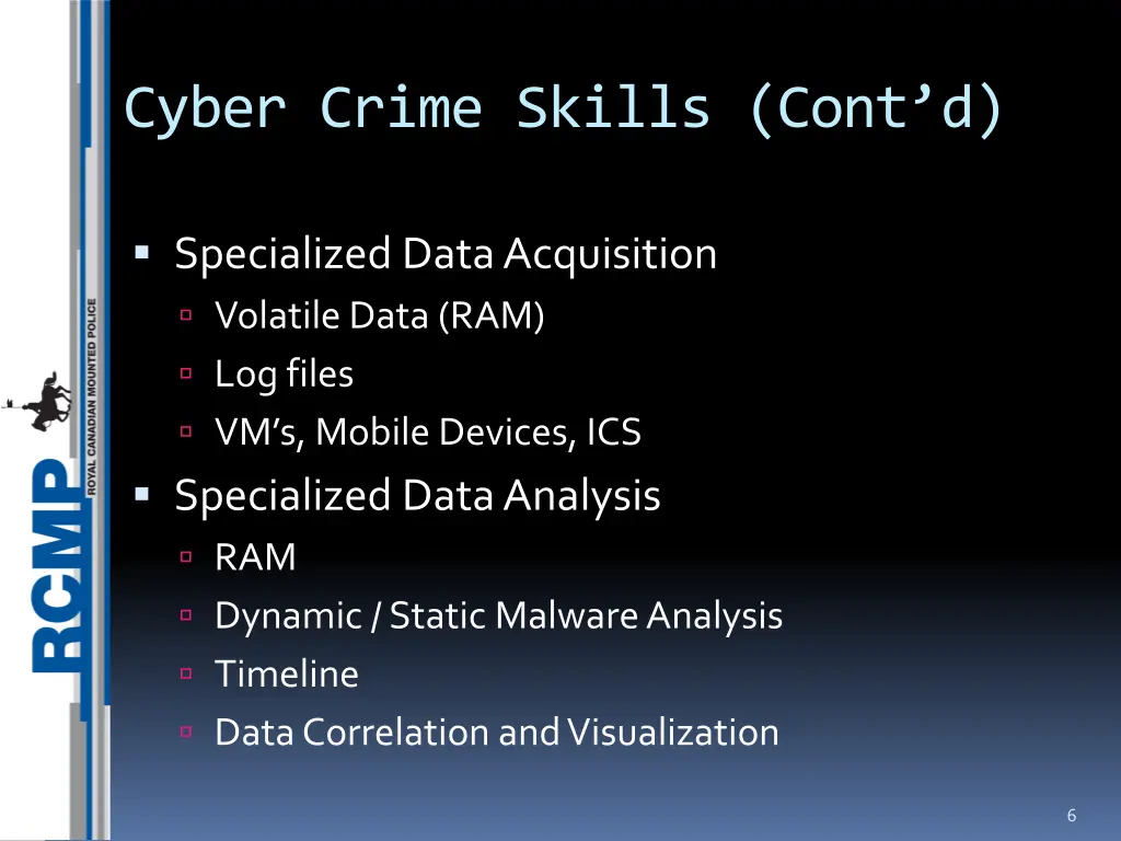 cyber crime skills cont d