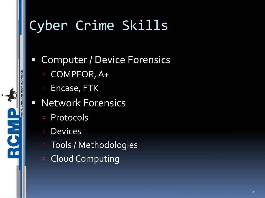 cyber crime skills