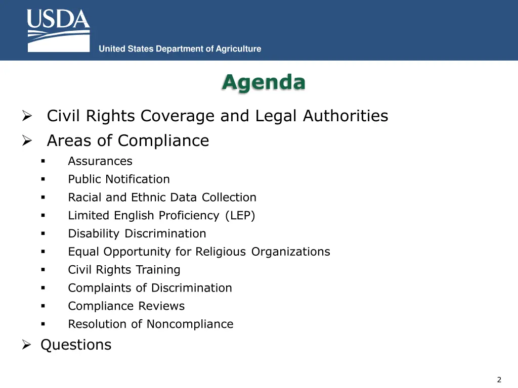 united states department of agriculture 1