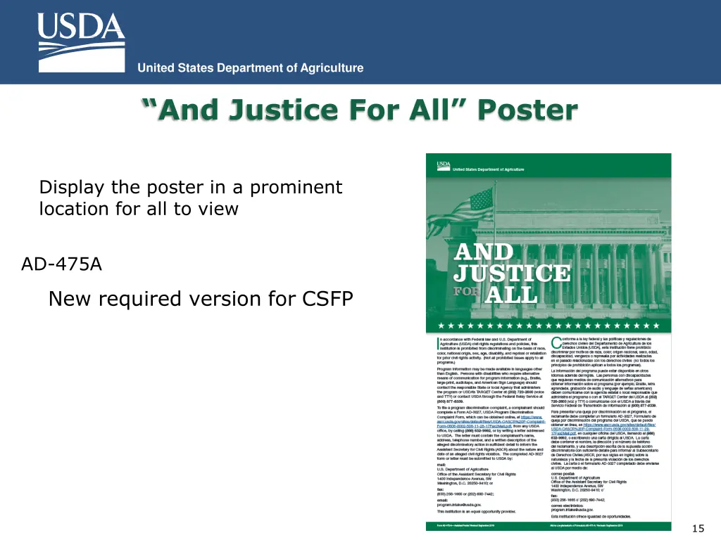 united states department of agriculture 14
