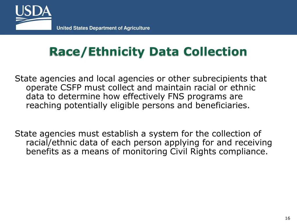 united states department of agriculture 15