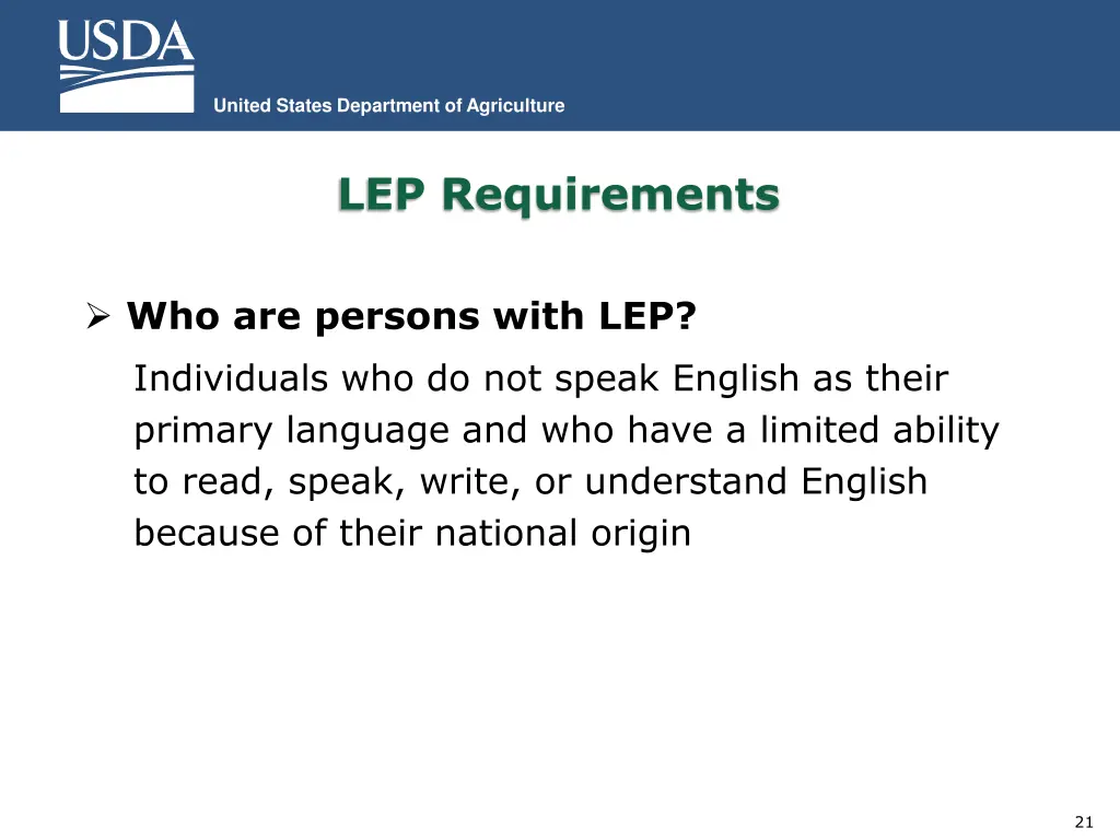 united states department of agriculture 19