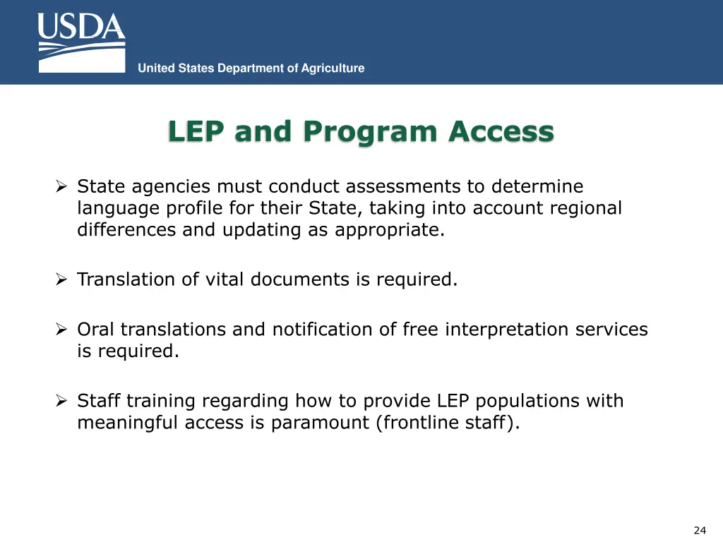 united states department of agriculture 22