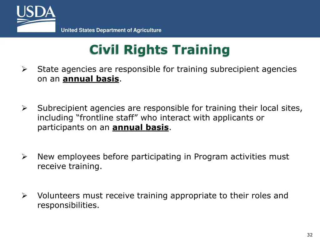 united states department of agriculture 30