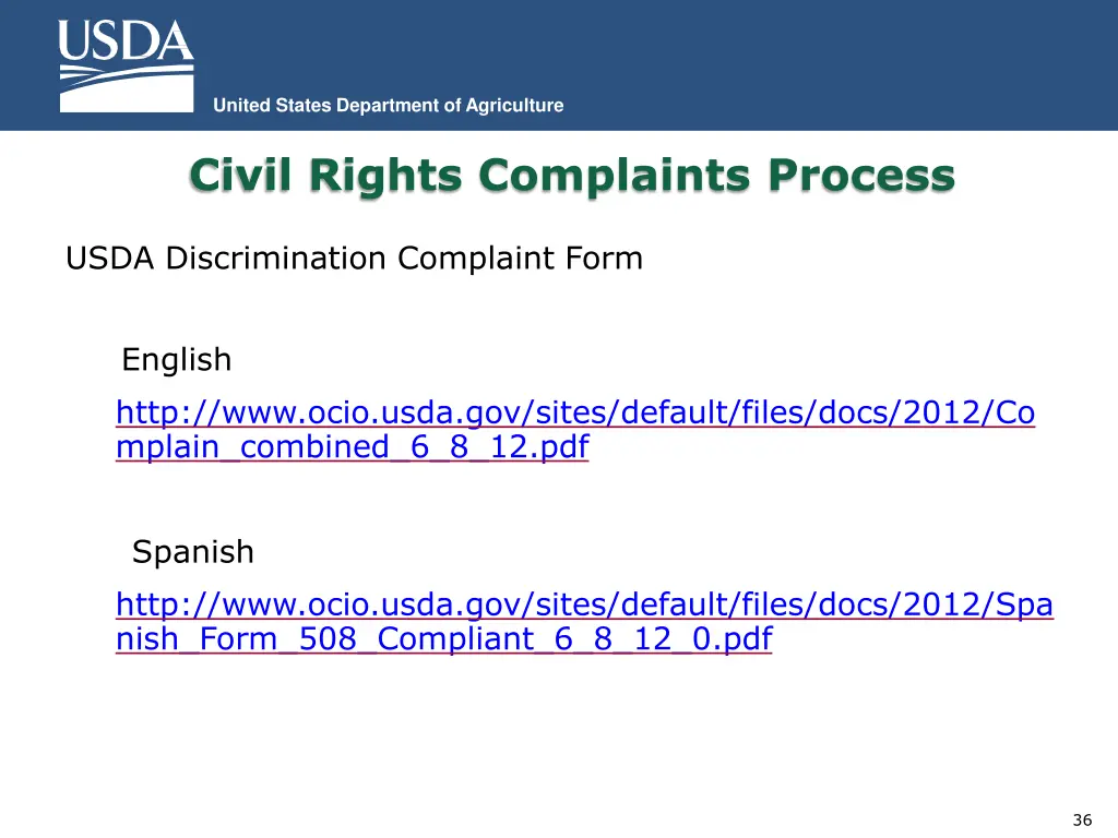 united states department of agriculture 33