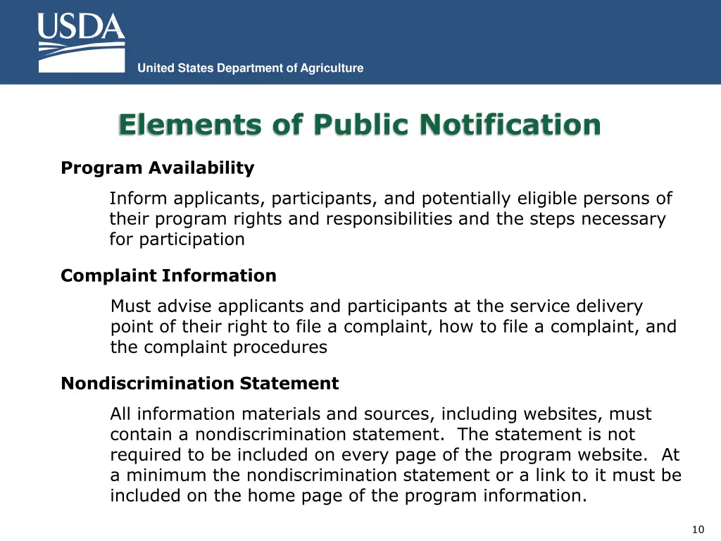 united states department of agriculture 9