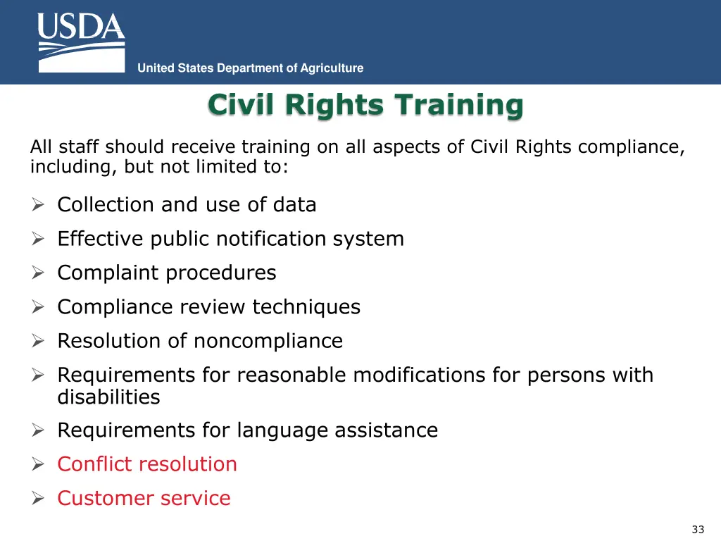 united states department of agriculture civil