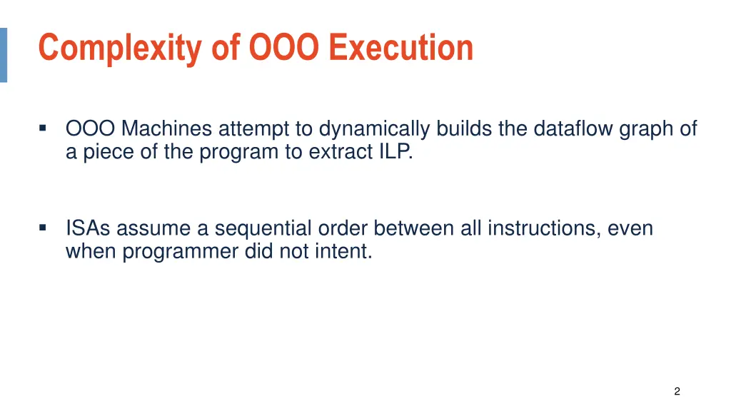 complexity of ooo execution