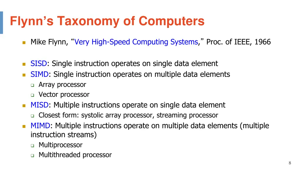 flynn s taxonomy of computers