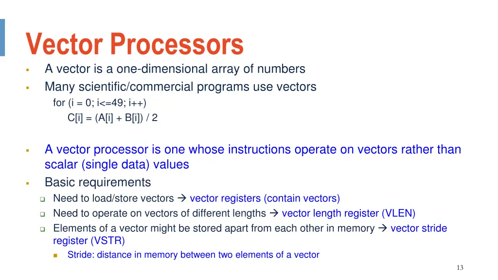 vector processors