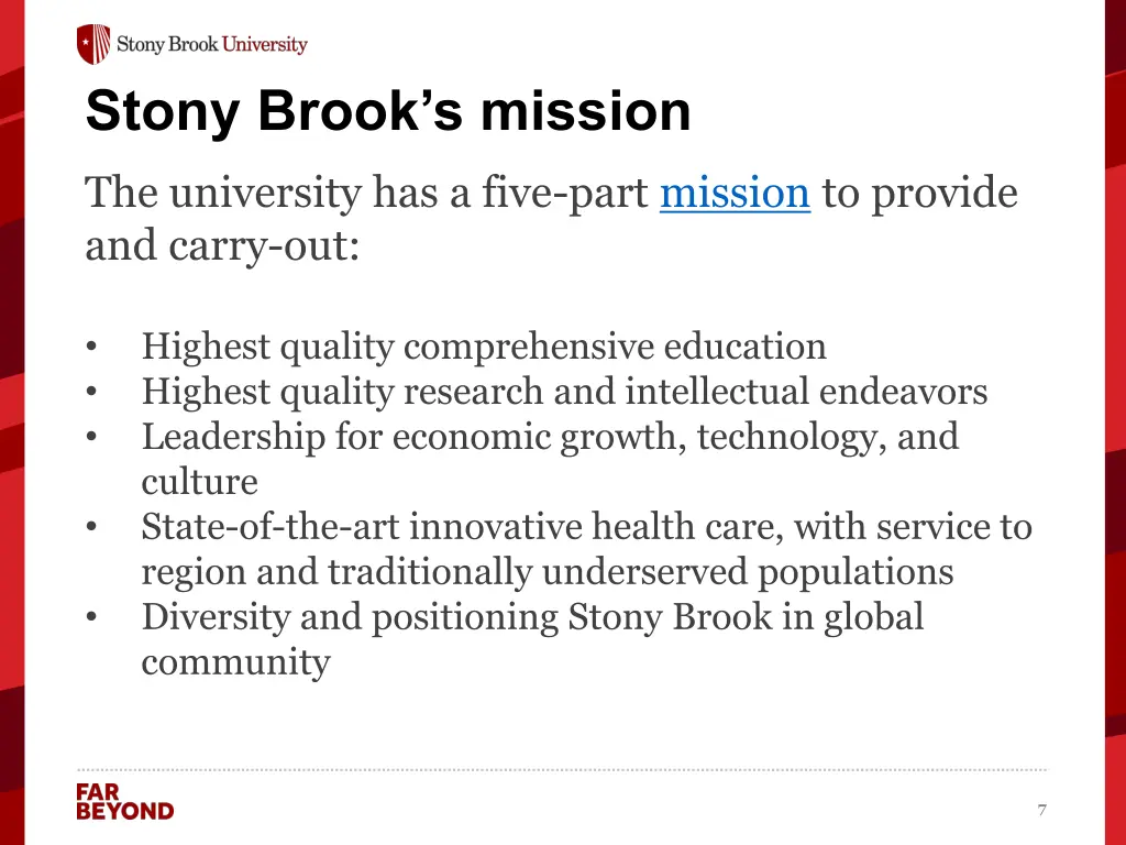 stony brook s mission