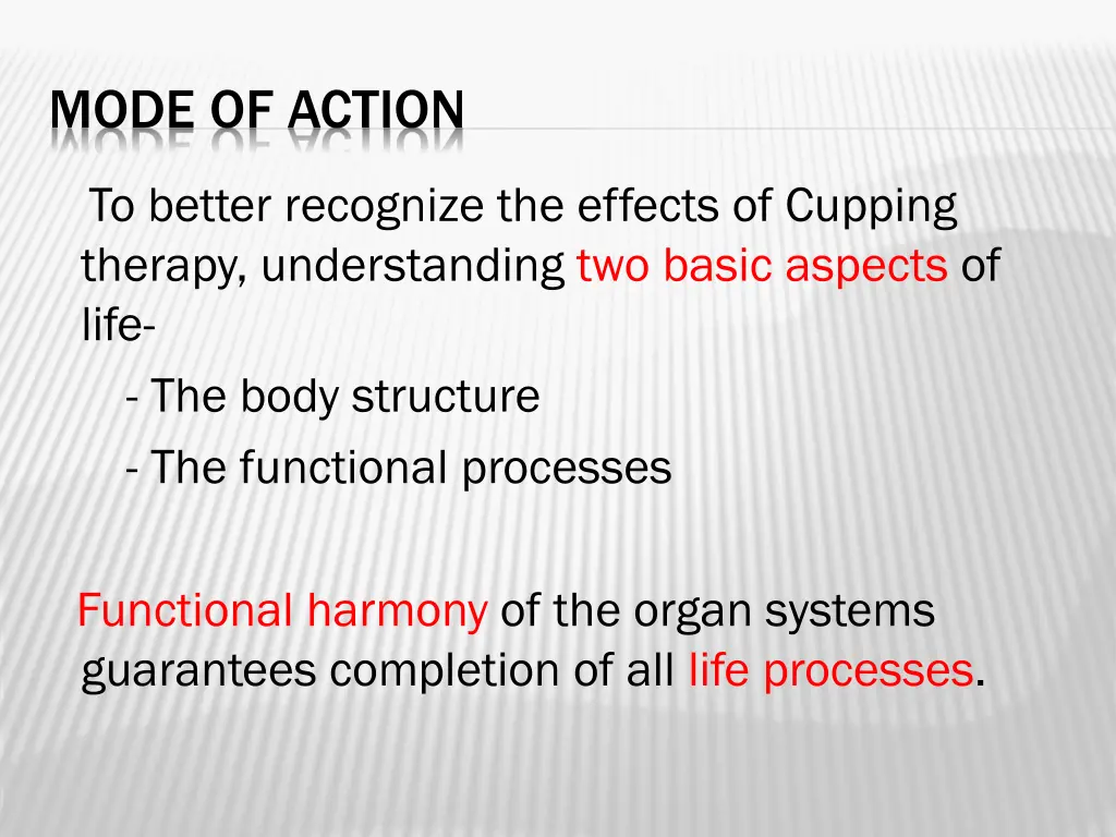mode of action