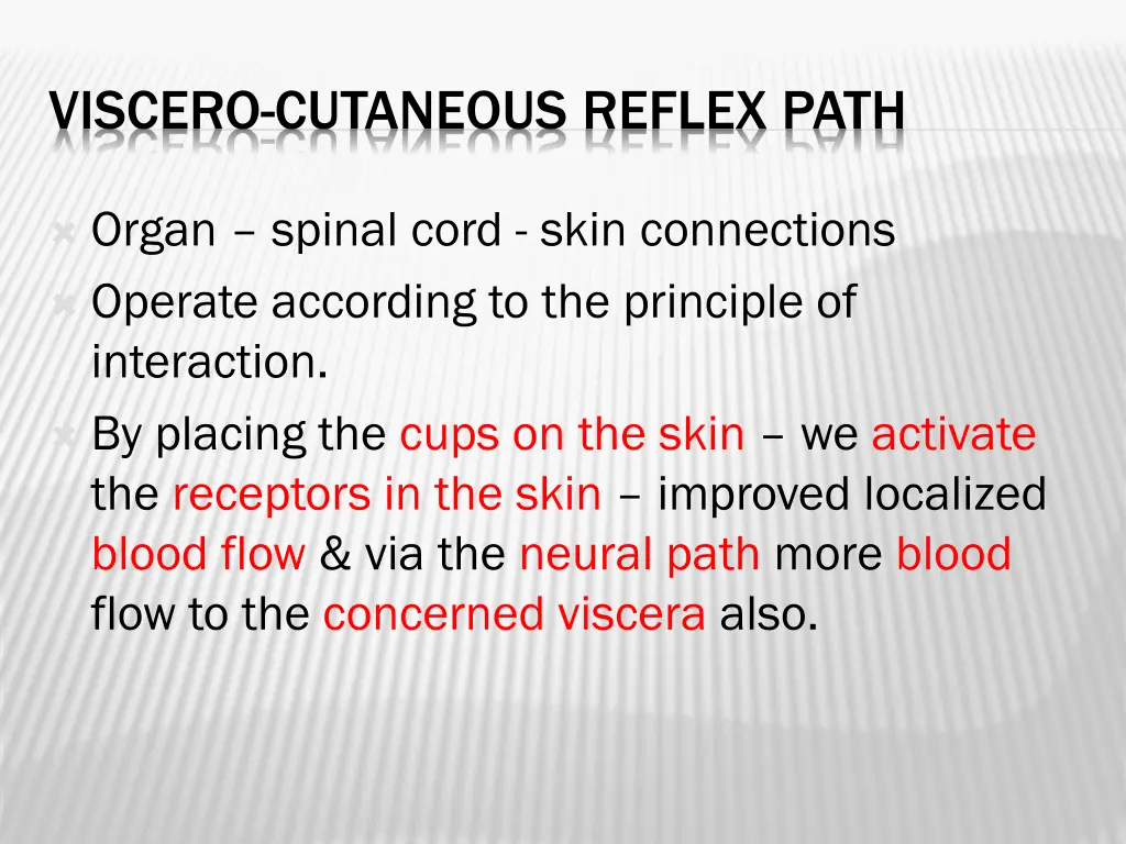 viscero cutaneous reflex path
