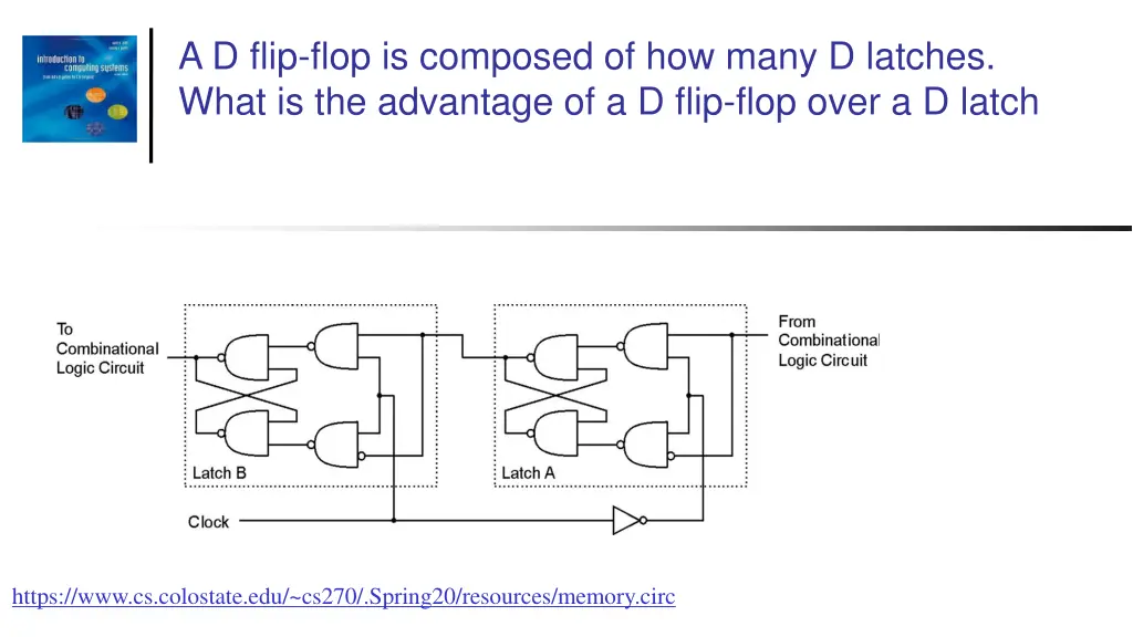 a d flip flop is composed of how many d latches 1
