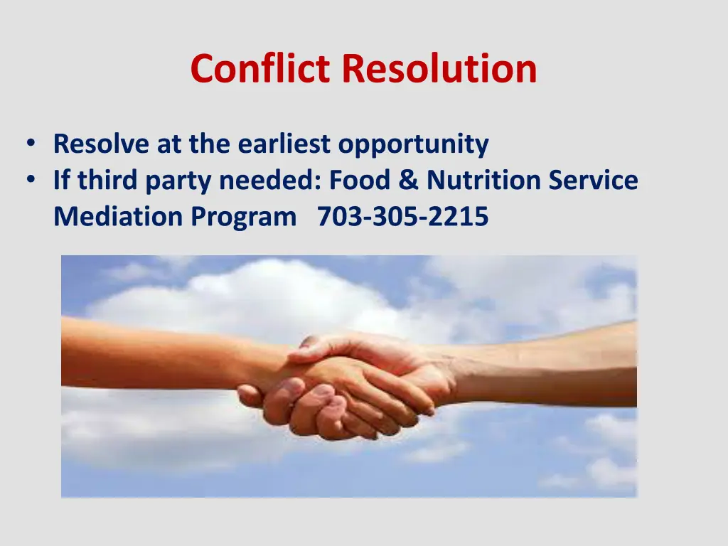 conflict resolution