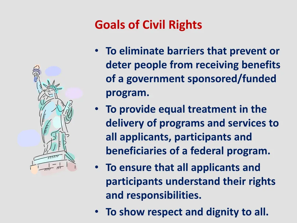 goals of civil rights