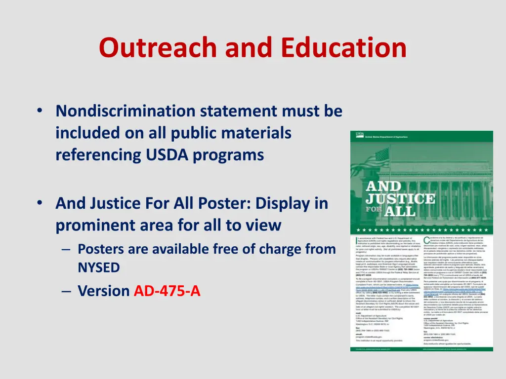 outreach and education