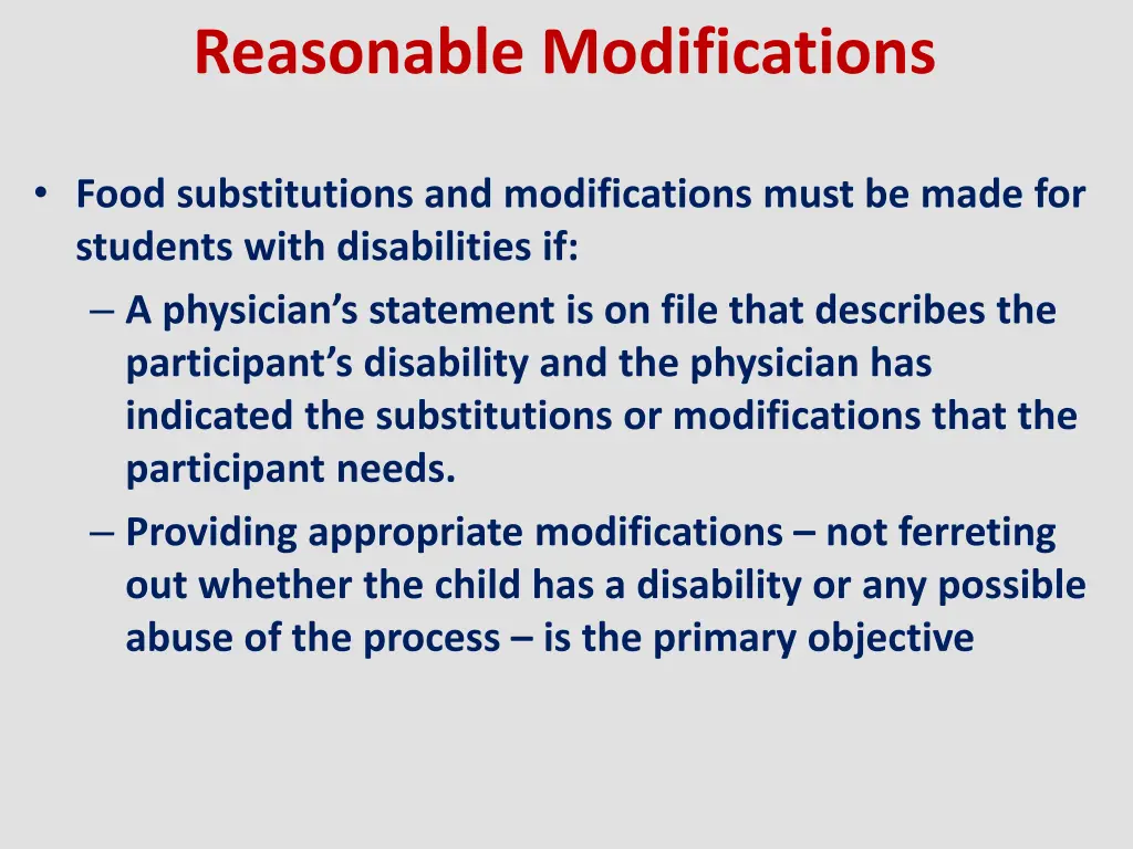 reasonable modifications 1
