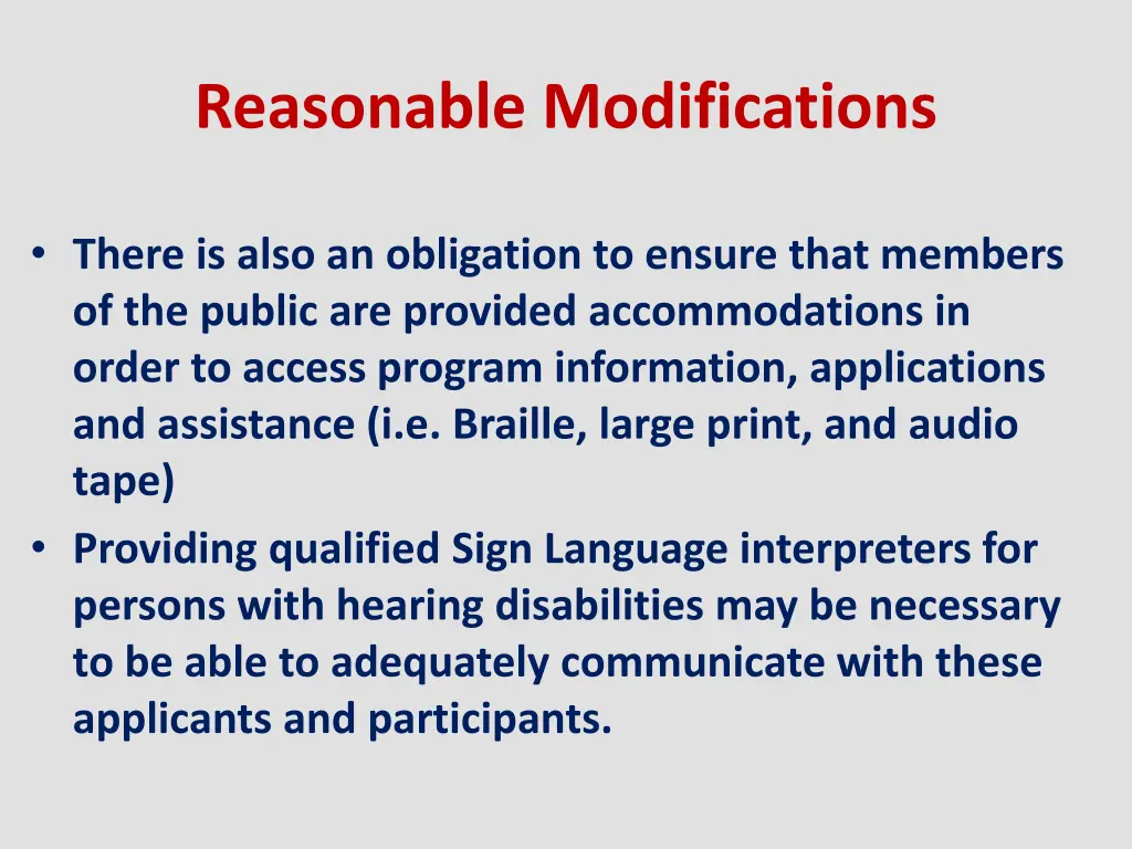 reasonable modifications 2