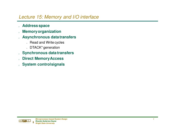 lecture 15 memory and i o interface