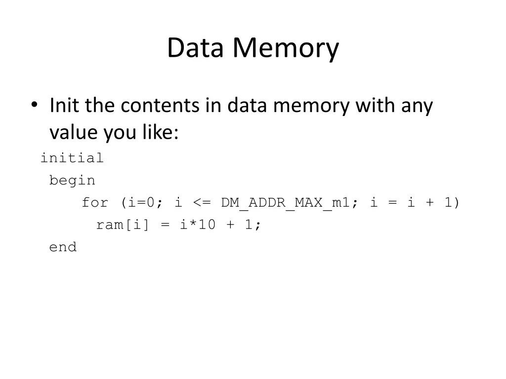data memory 2