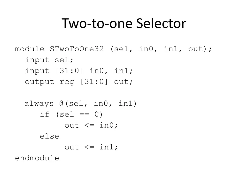 two to one selector
