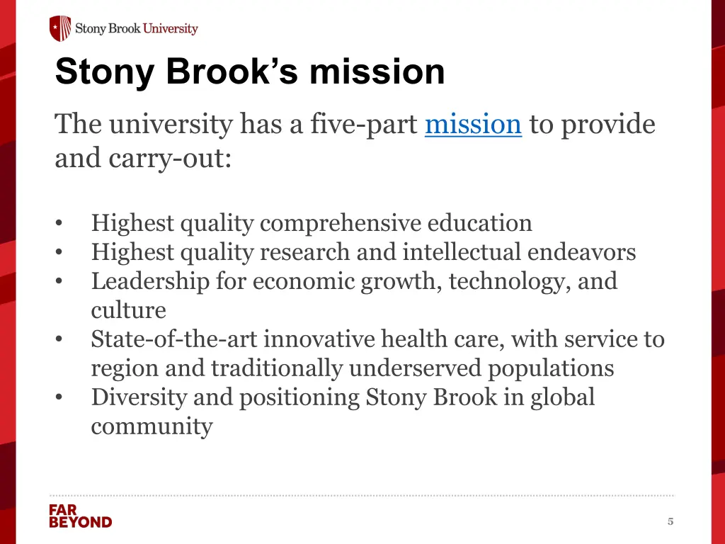 stony brook s mission
