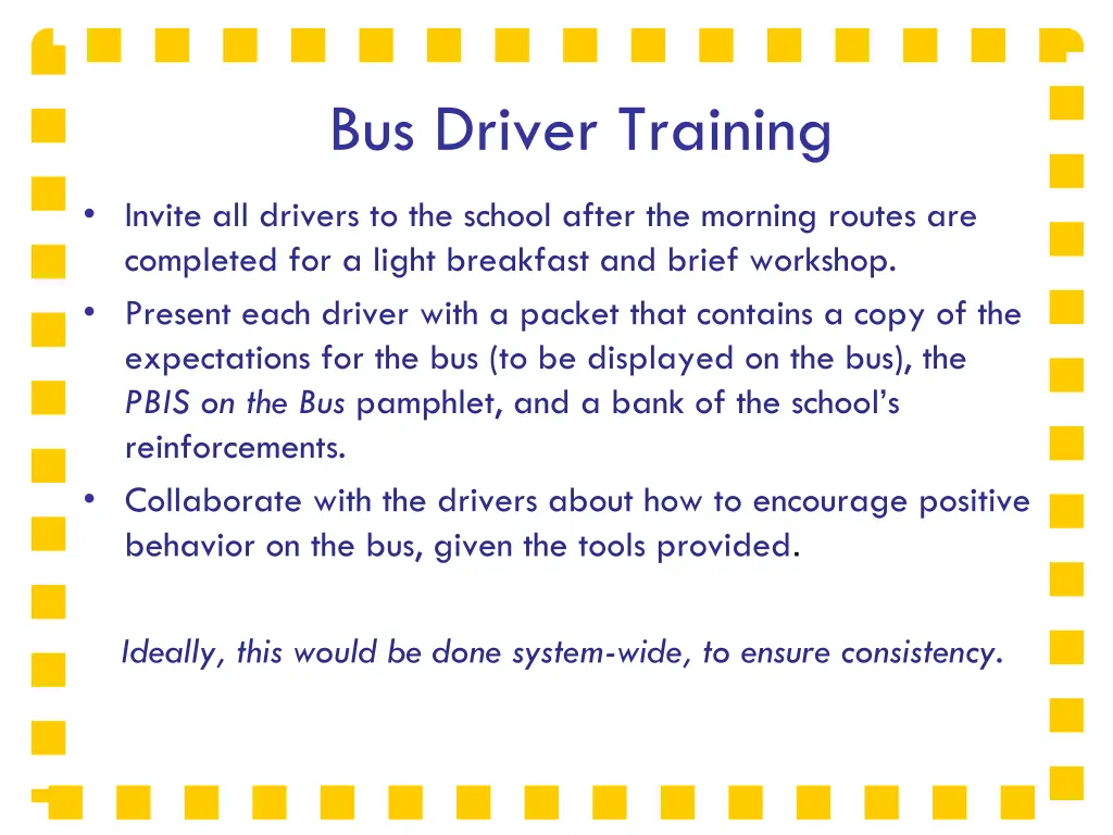 bus driver training