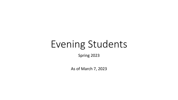 evening students
