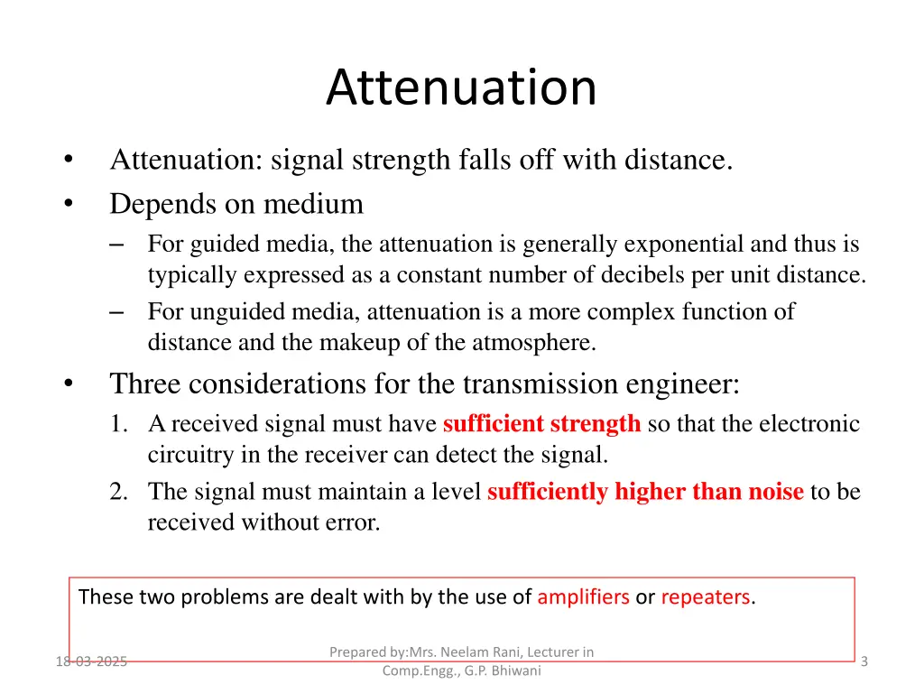 attenuation
