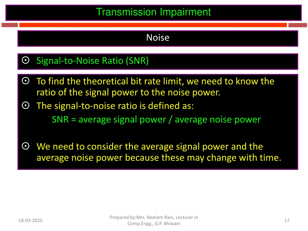 transmission impairment 9