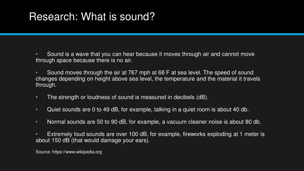 research what is sound