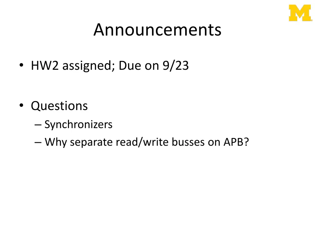 announcements