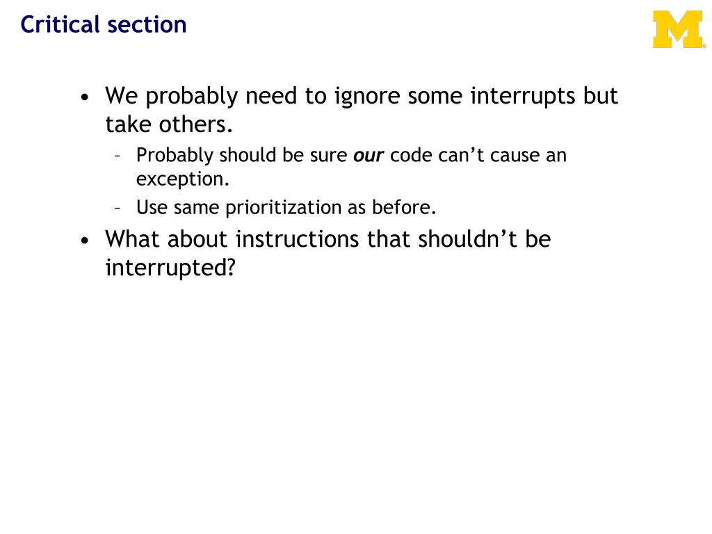 critical section