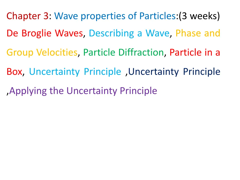 chapter 3 wave properties of particles 3 weeks
