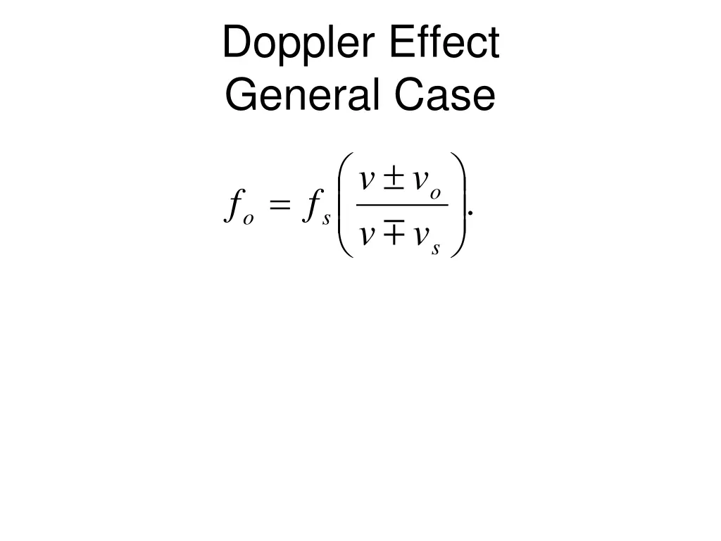 doppler effect general case