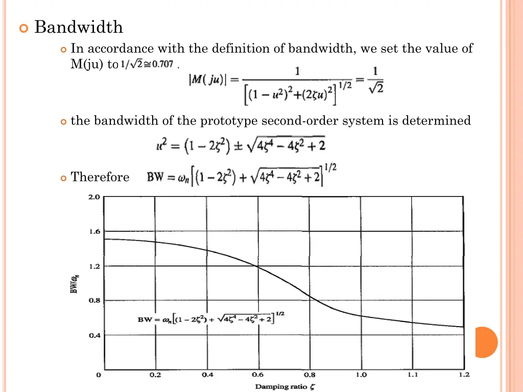 bandwidth in accordance with the definition
