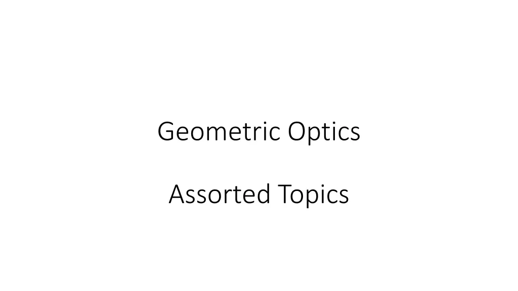 geometric optics