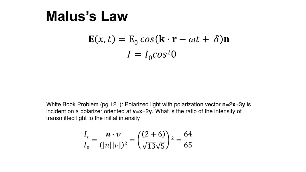 malus s law 2