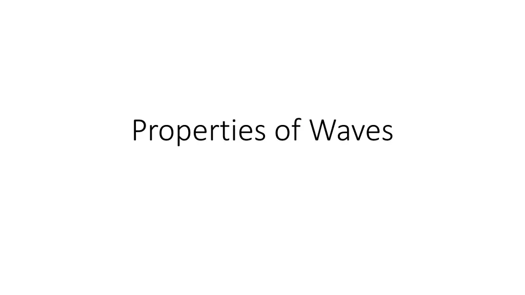 properties of waves