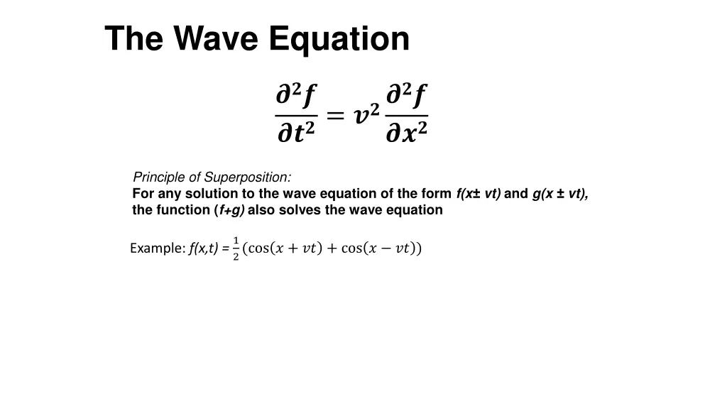 the wave equation