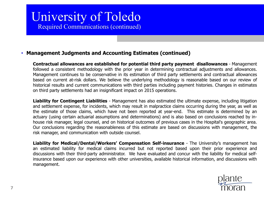 university of toledo required communications 3