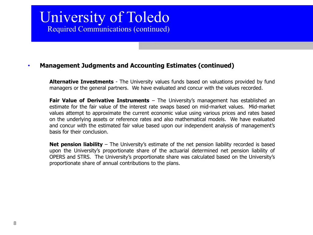 university of toledo required communications 4