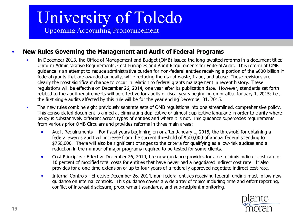 university of toledo upcoming accounting 2