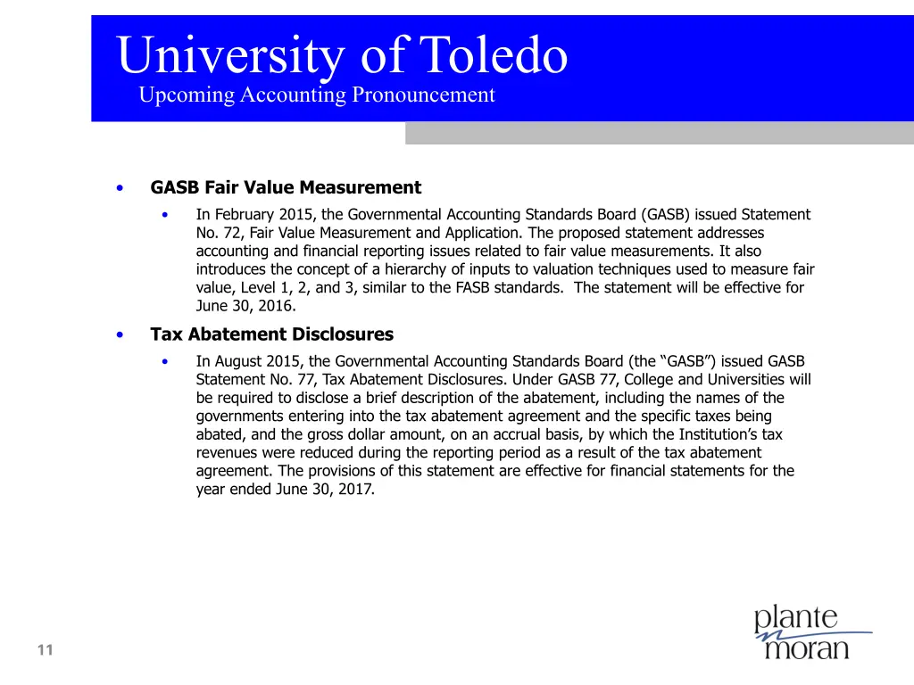 university of toledo upcoming accounting