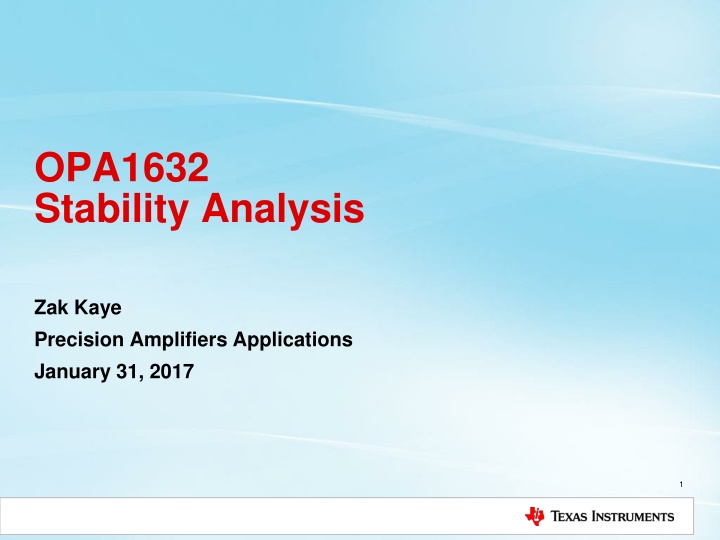 opa1632 stability analysis