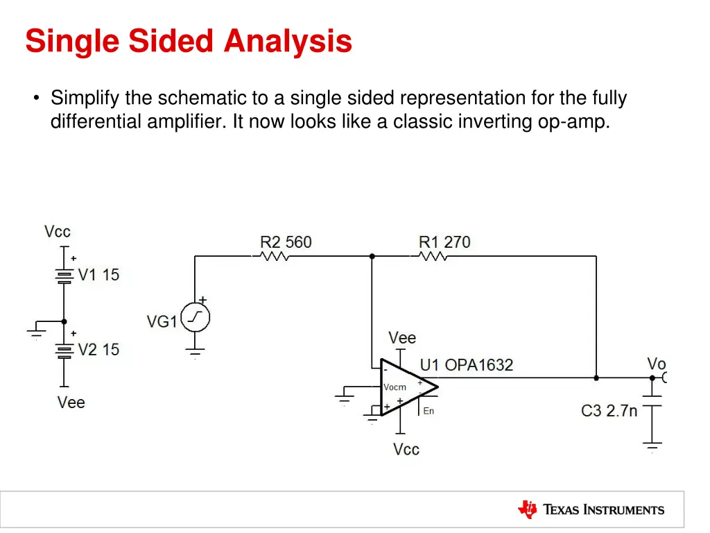 single sided analysis