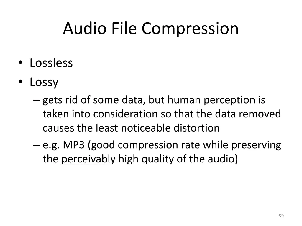 audio file compression