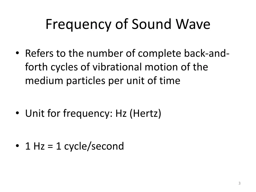 frequency of sound wave